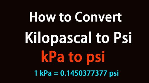 1kpa|Convert kpa to psi